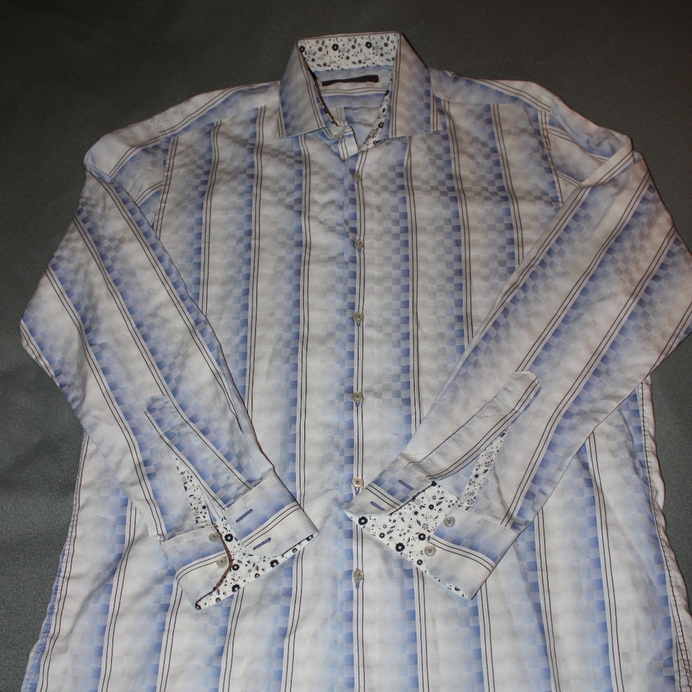 Dagr Mens Large button front dress shirt